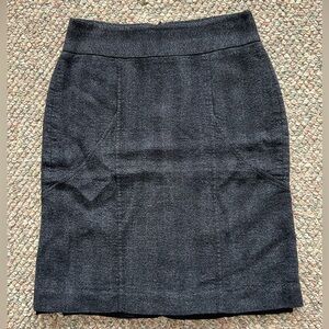 Ann Taylor blue and black knee length skirt, size 6